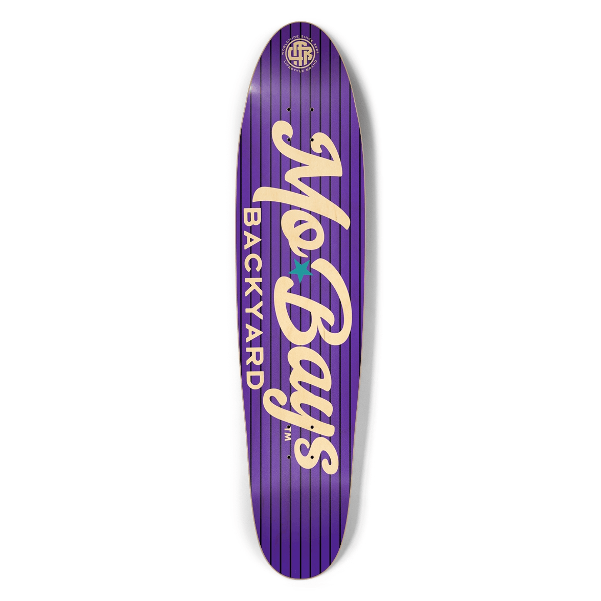 Wordmark Longboard Royal - Mo'Bays Backyard