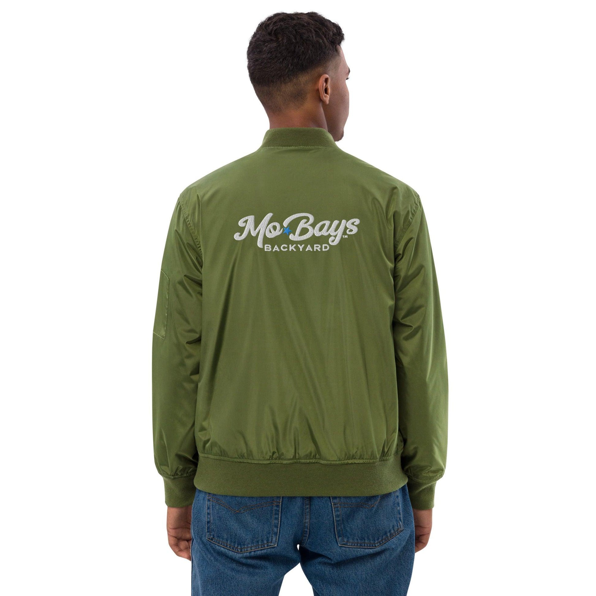 Wordmark Premium Recycled Bomber Jacket - Mo'Bays Backyard