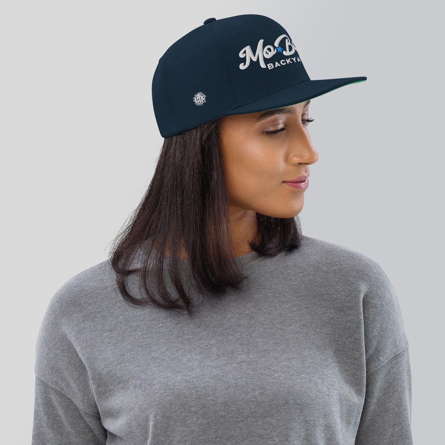 Wordmark Snapback Hat (Dark Color) - Mo'Bays Backyard